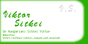 viktor sitkei business card